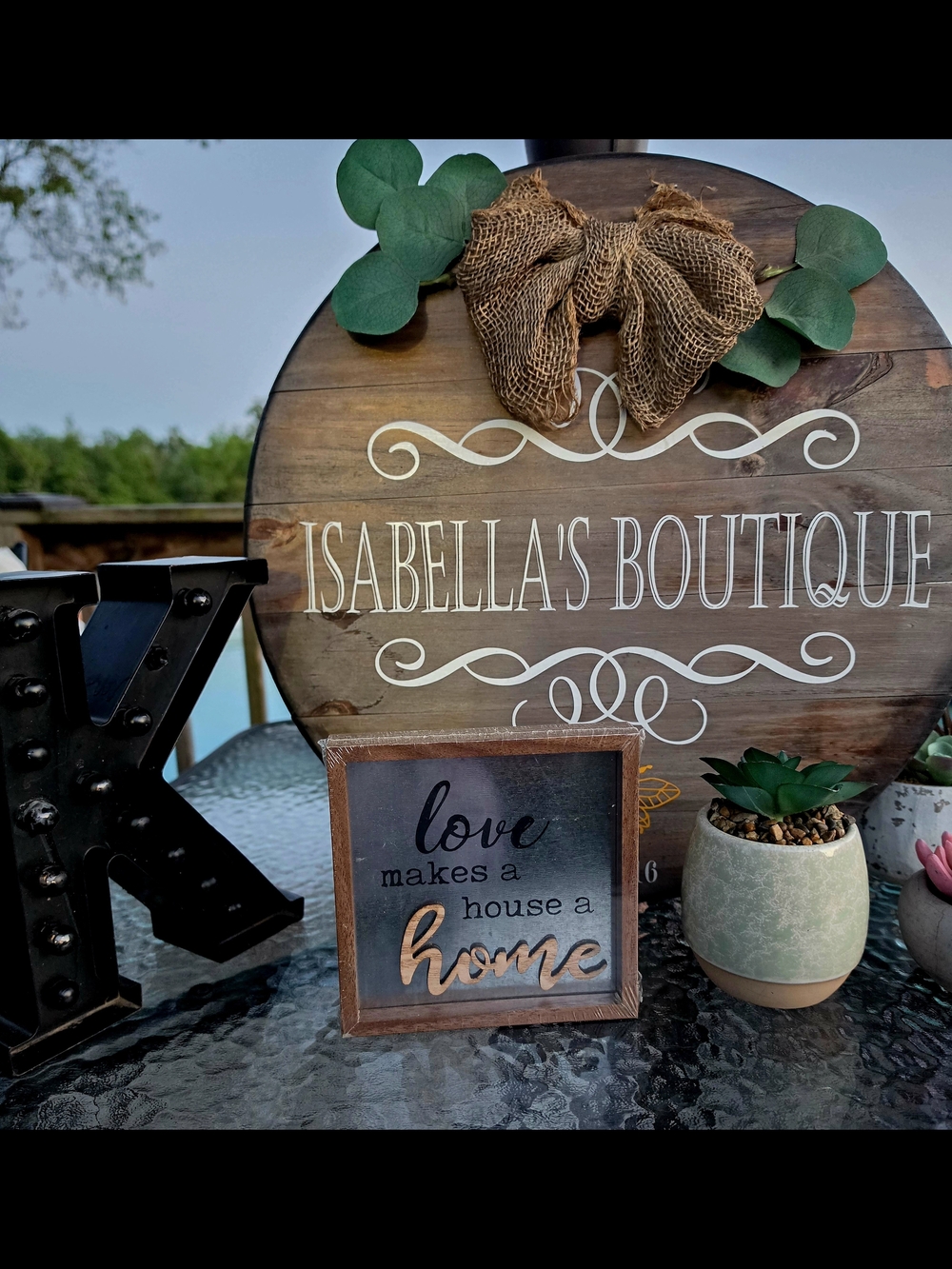Rustic Design Wood Square Sign - Picture 1 of 4